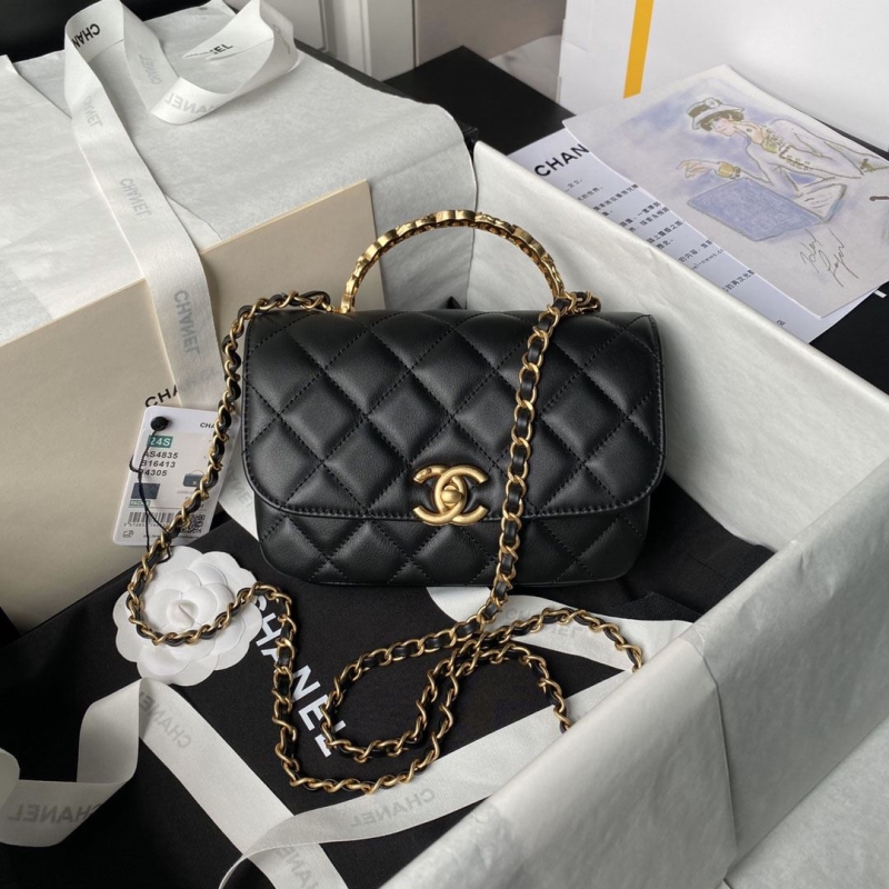 Ch*el top handle bags